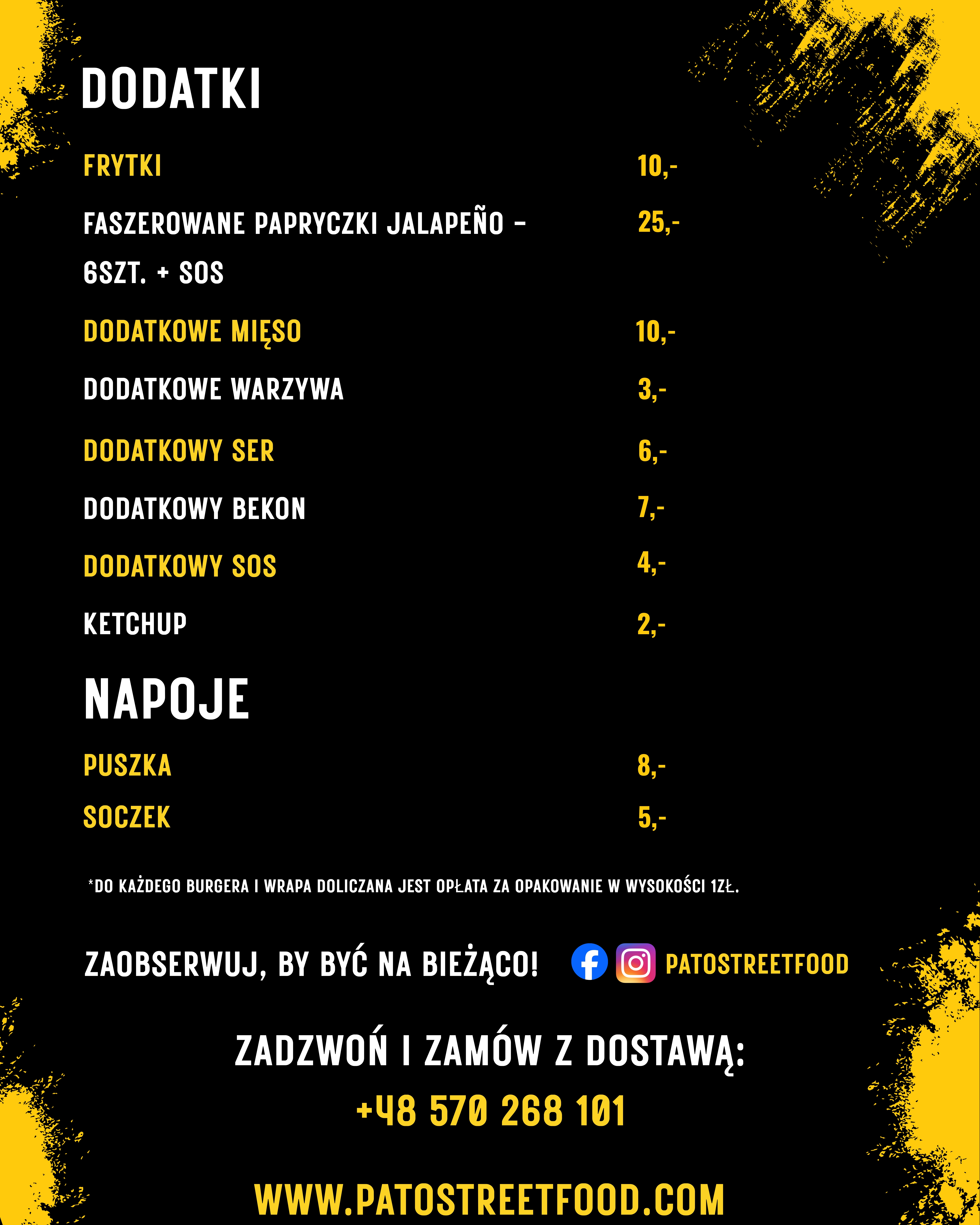 Menu PATOSTREETFOOD — strona 3